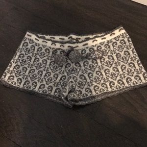 Free People White Grey Sleep Shorts Medium
